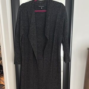 Charcoal Gray Open Front Cardigan